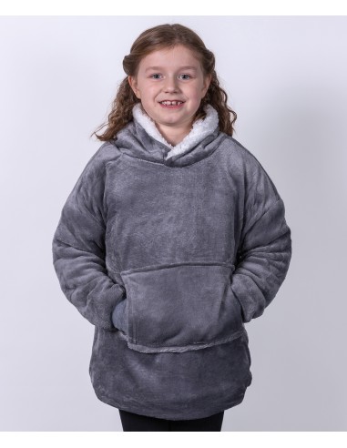 R-RI003-Le sweat à capuche Ribbon pour enfants de style sherpa, confortable, réversible et oversize